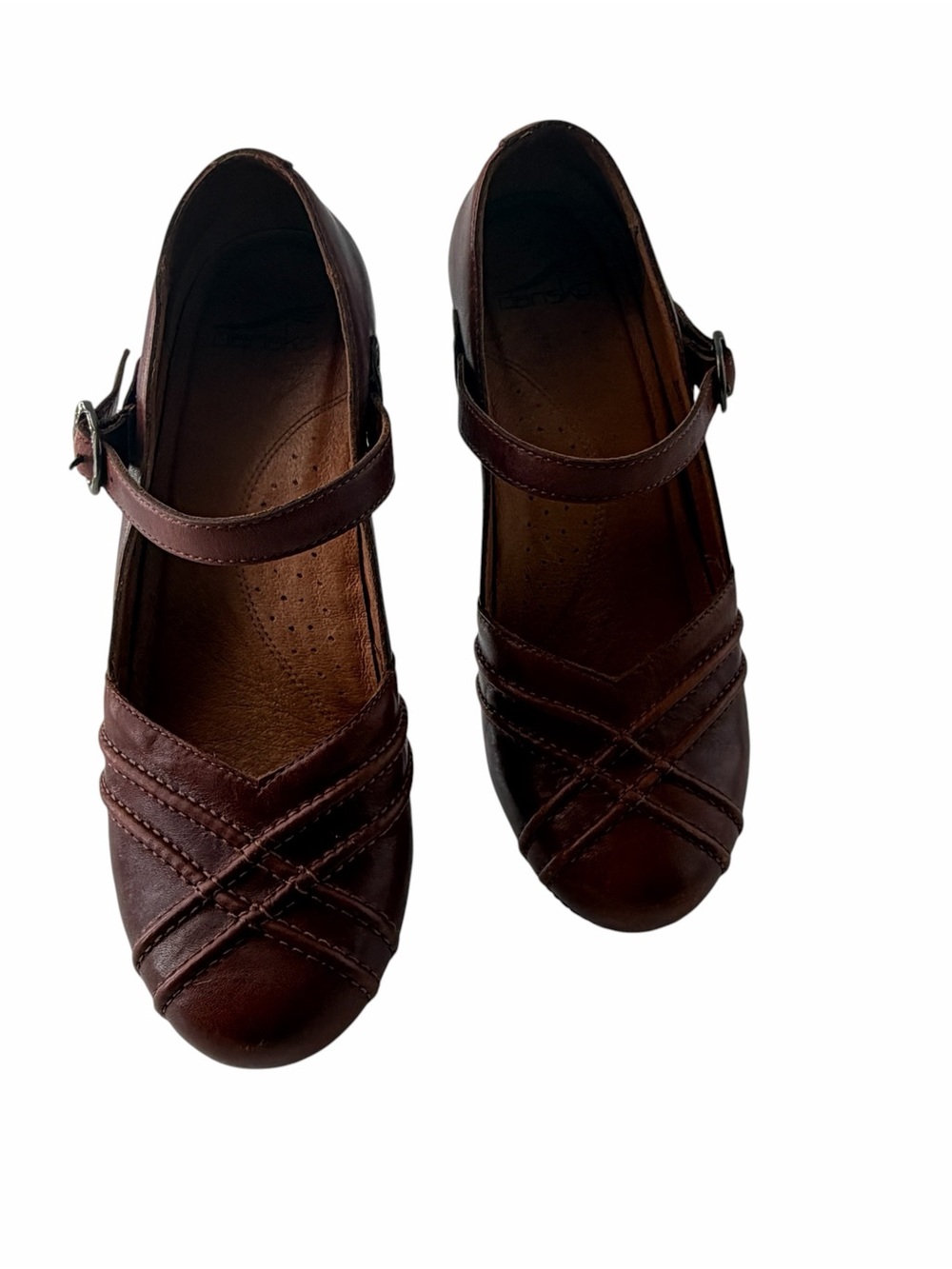 Dansko Reeny Leather Mary Jane Clogs Block Heel Studded Boho Cottagecore Indie